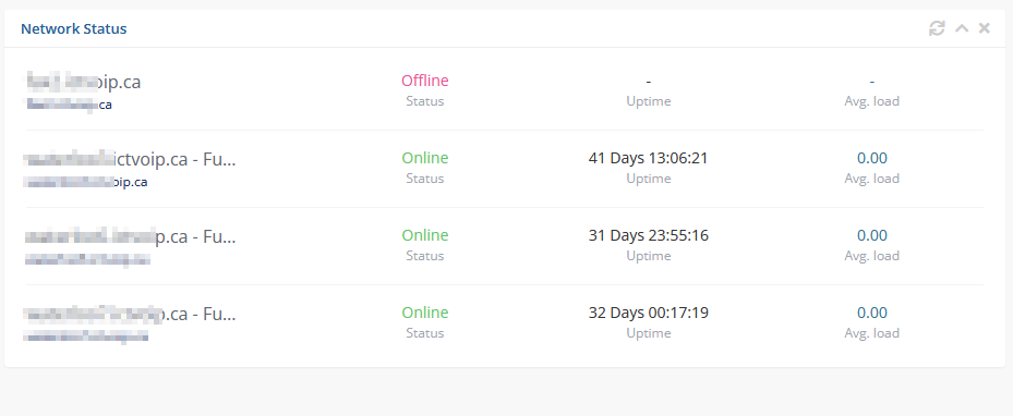 FusionPBX Server Status